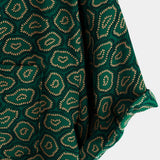 Short-Sleeve Shirt with Green Abstract Pattern Pocket