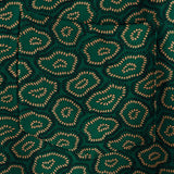 Short-Sleeve Shirt with Green Abstract Pattern Pocket