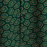 Short-Sleeve Shirt with Green Abstract Pattern Pocket