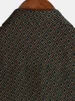 Retro Casual Cotton Shirt with Short Sleeves and Buttons for Men