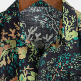 Hawaiian Short-Sleeve Botanical Print Pocket Shirt