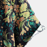 Hawaiian Short-Sleeve Botanical Print Pocket Shirt