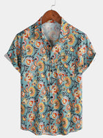Short-Sleeve Print Pocket Shirt