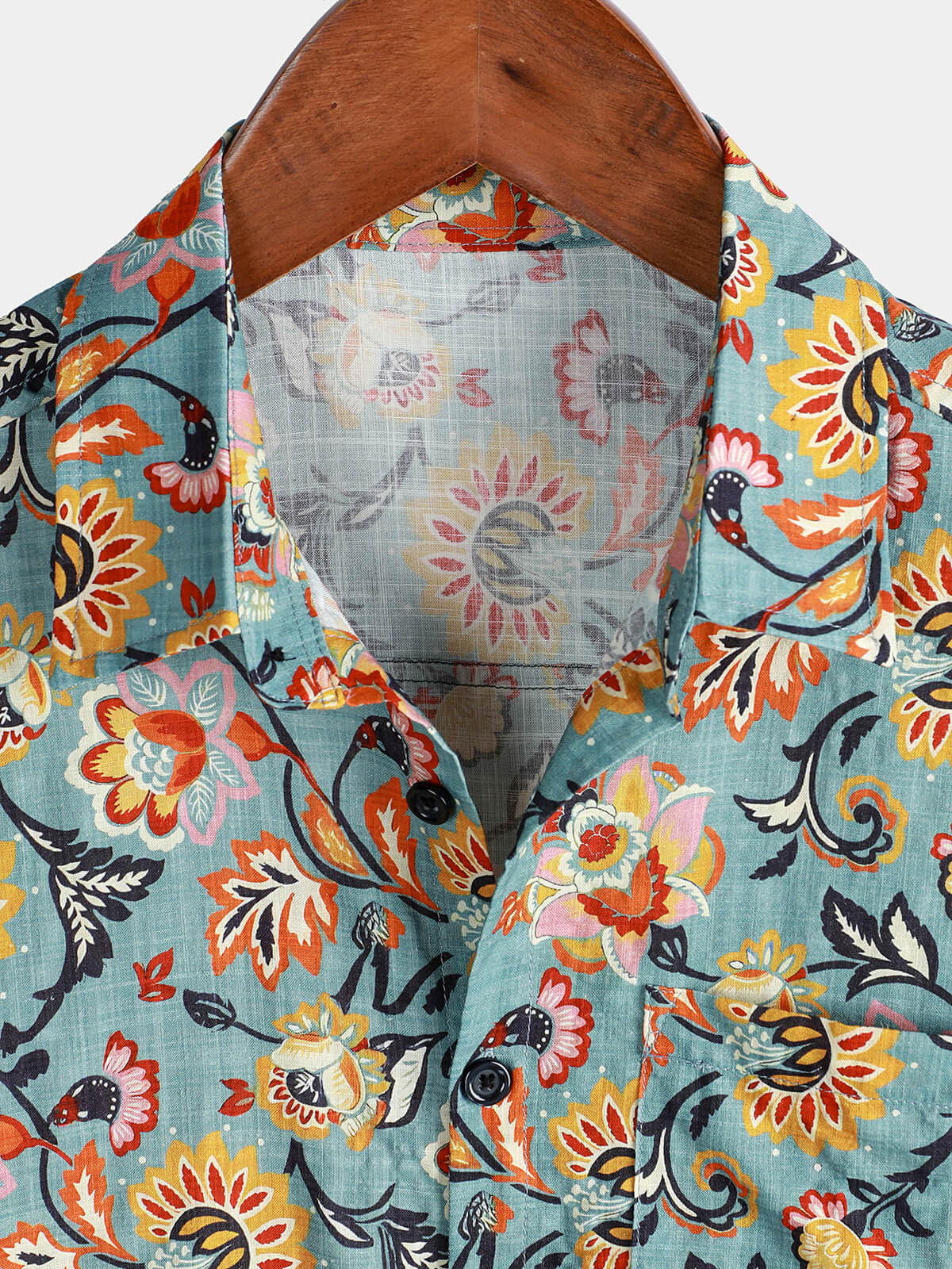 Short-Sleeve Print Pocket Shirt