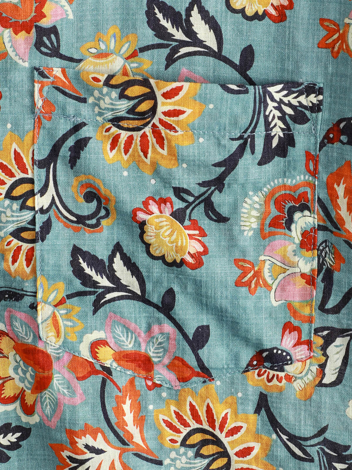 Short-Sleeve Print Pocket Shirt