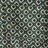 Casual Shirt with Short Sleeves, Geometric Pattern for Men