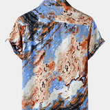 Abstract Holiday Pattern Short Sleeve Shirt