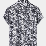Casual Short-Sleeve Floral Print Shirt
