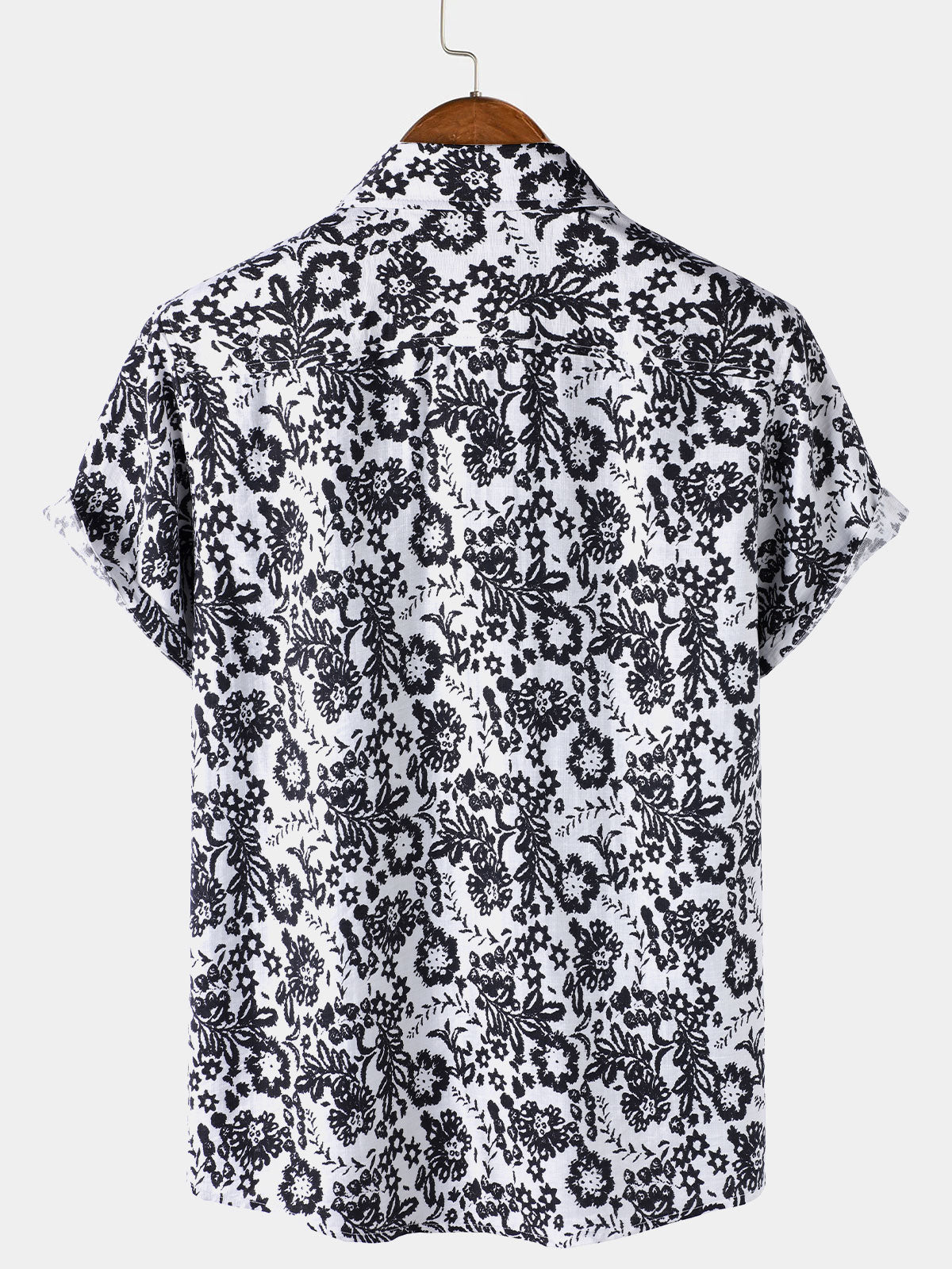 Casual Short-Sleeve Floral Print Shirt