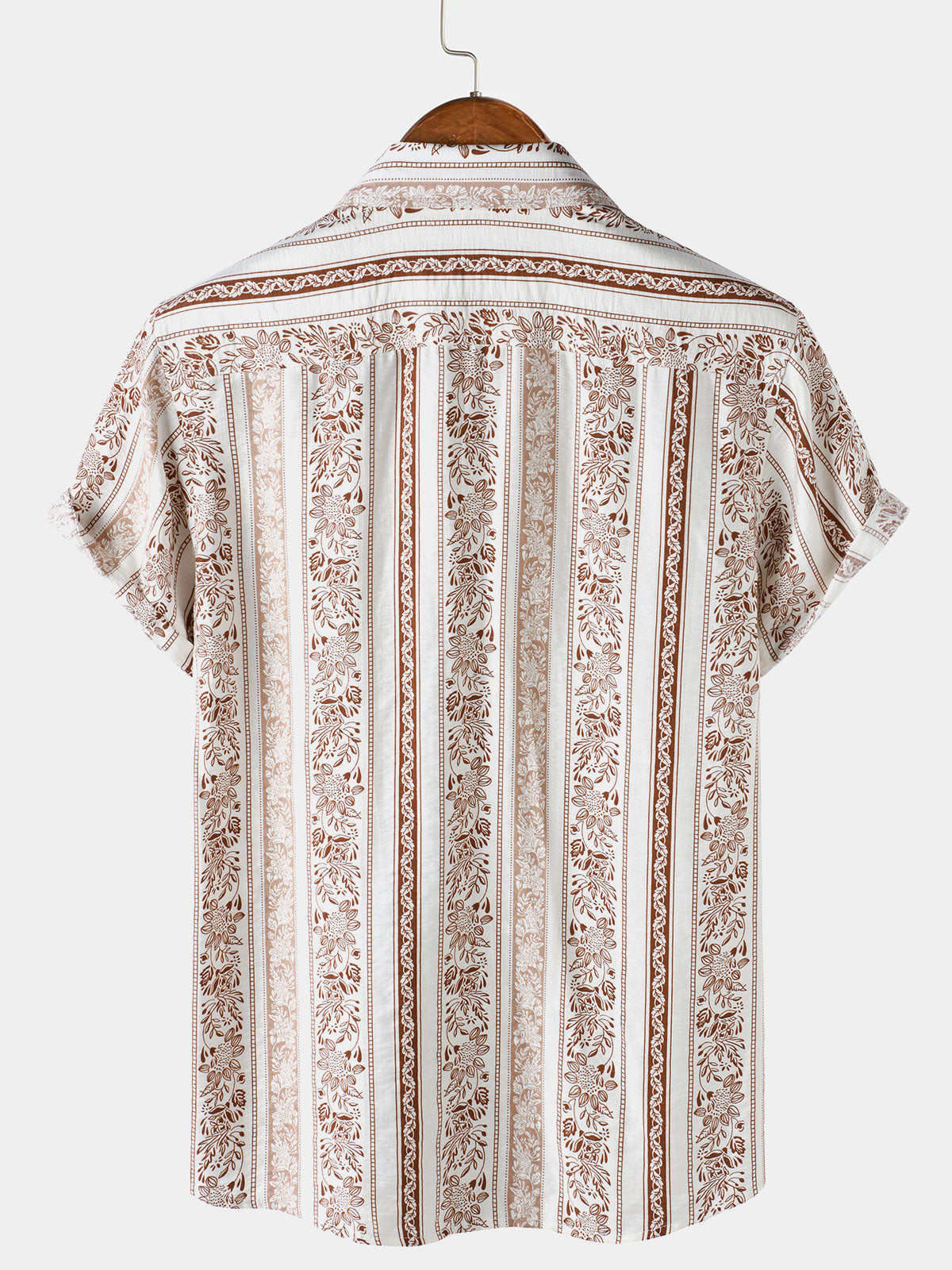 Vintage Ethnic Print Short Sleeve Shirt