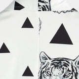Hawaiian Tiger Print Short-Sleeve Summer Shirt