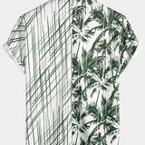 Hawaiian Short-Sleeve Coconut Tree Shirt