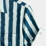 Hawaiian Short-Sleeve Parrot Print Shirt