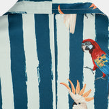 Hawaiian Short-Sleeve Parrot Print Shirt