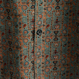Short-Sleeve Retro Tribal Bohemian Brown Print Vintage 70s Shirt