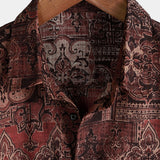 Retro Paisley Print Short-Sleeve Shirt