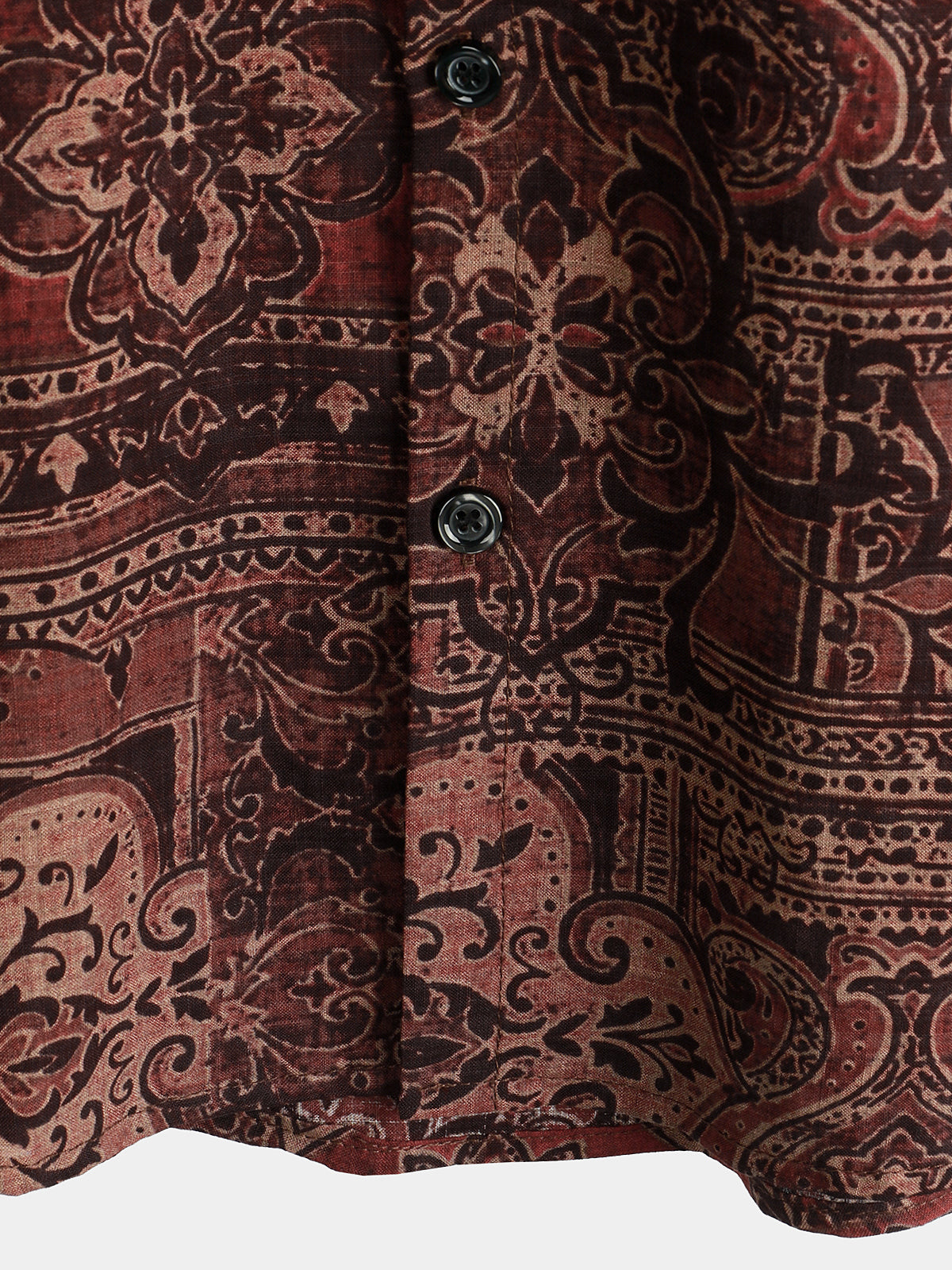 Retro Paisley Print Short-Sleeve Shirt
