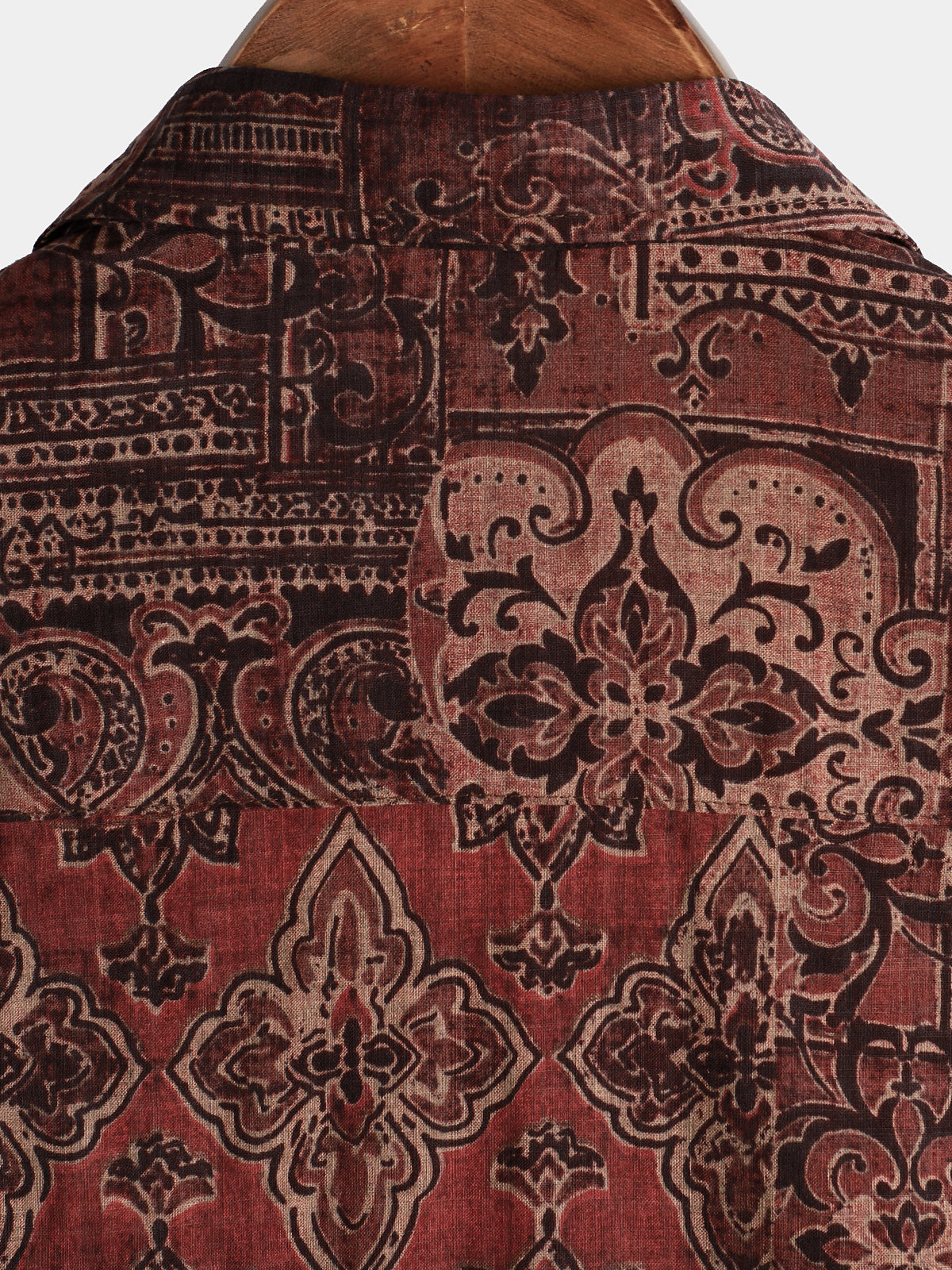 Retro Paisley Print Short-Sleeve Shirt