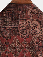 Retro Paisley Print Short-Sleeve Shirt