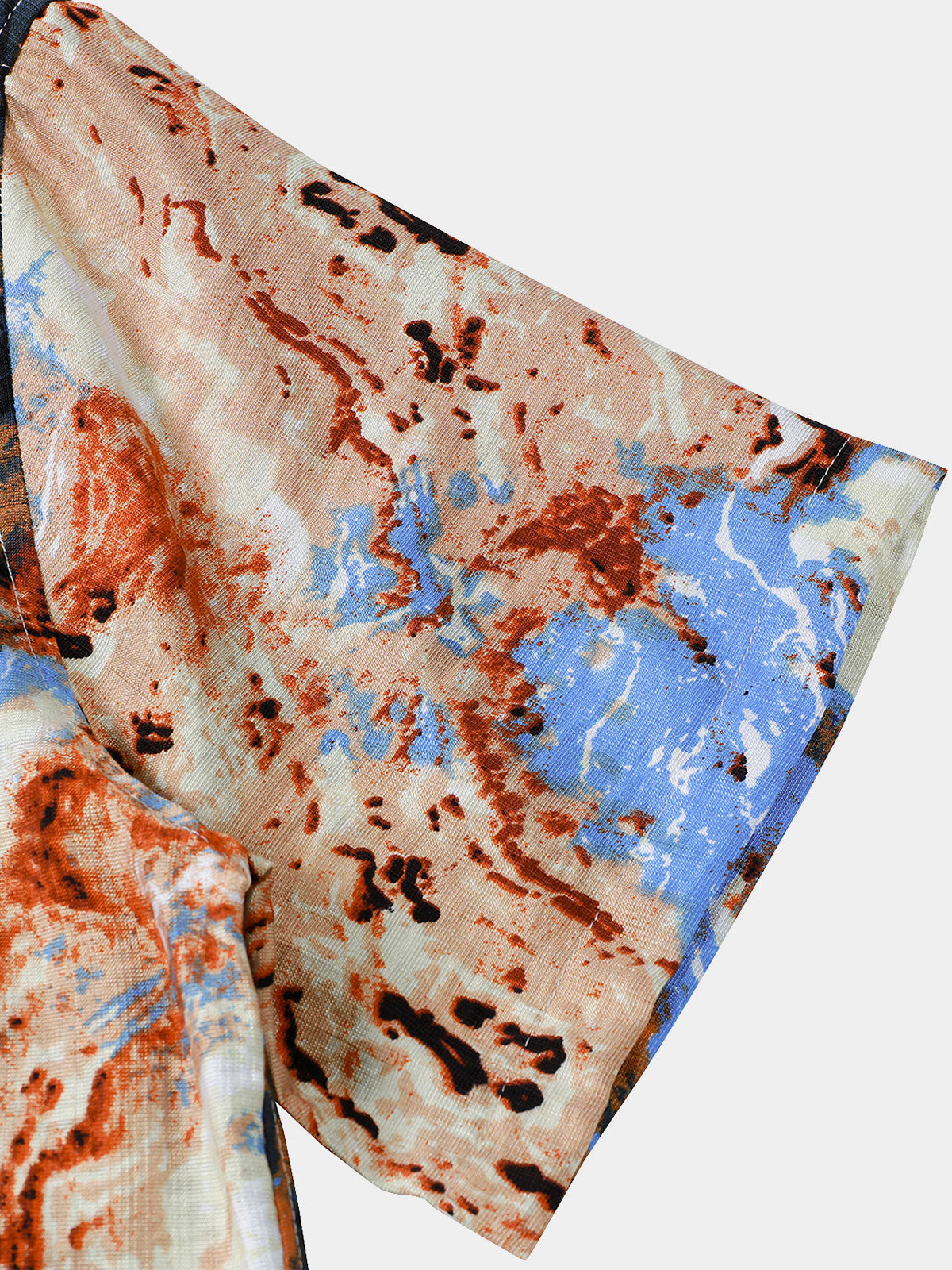 Abstract Holiday Pattern Short Sleeve Shirt