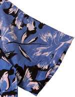 Blue Tropical Floral Buttoned Short Sleeve Shirt