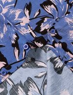 Blue Tropical Floral Buttoned Short Sleeve Shirt