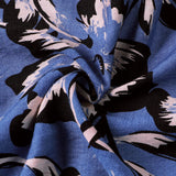 Blue Tropical Floral Buttoned Short Sleeve Shirt