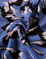 Blue Tropical Floral Buttoned Short Sleeve Shirt