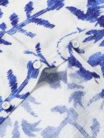Retro Print Short Sleeve Button-Up Shirt