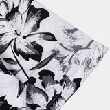White Tropical Floral Buttoned Short Sleeve Shirt