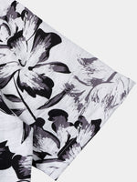 White Tropical Floral Buttoned Short Sleeve Shirt