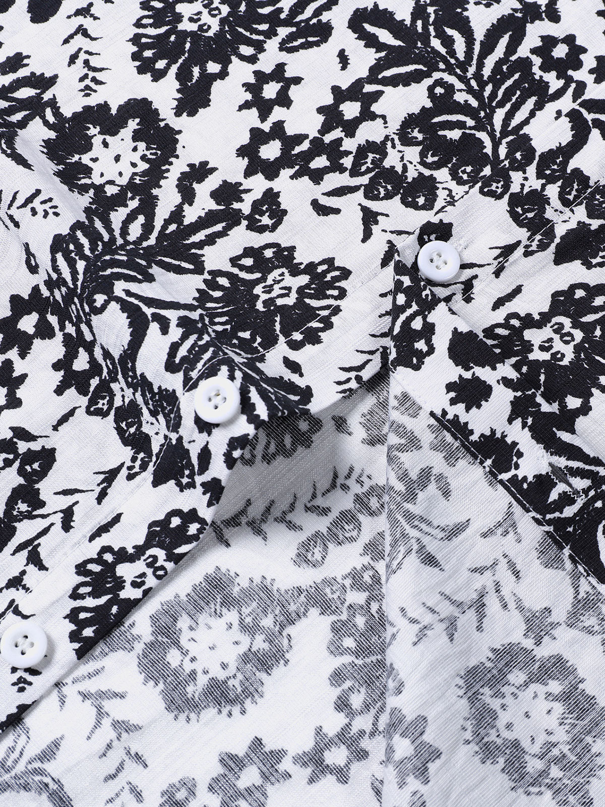 Casual Short-Sleeve Floral Print Shirt