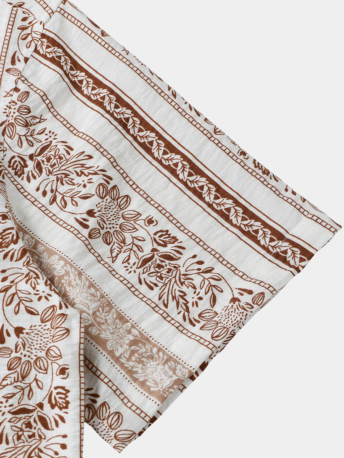 Vintage Ethnic Print Short Sleeve Shirt