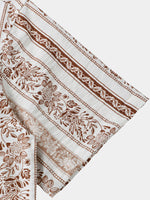 Vintage Ethnic Print Short Sleeve Shirt
