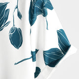 Casual Floral Button-Up Short-Sleeve Summer Shirt