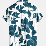 Casual Floral Button-Up Short-Sleeve Summer Shirt