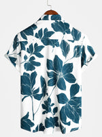 Casual Floral Button-Up Short-Sleeve Summer Shirt