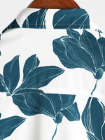 Casual Floral Button-Up Short-Sleeve Summer Shirt