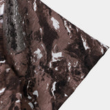 Brown Vacation Abstract Pattern Short Sleeve Shirt