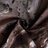 Brown Vacation Abstract Pattern Short Sleeve Shirt