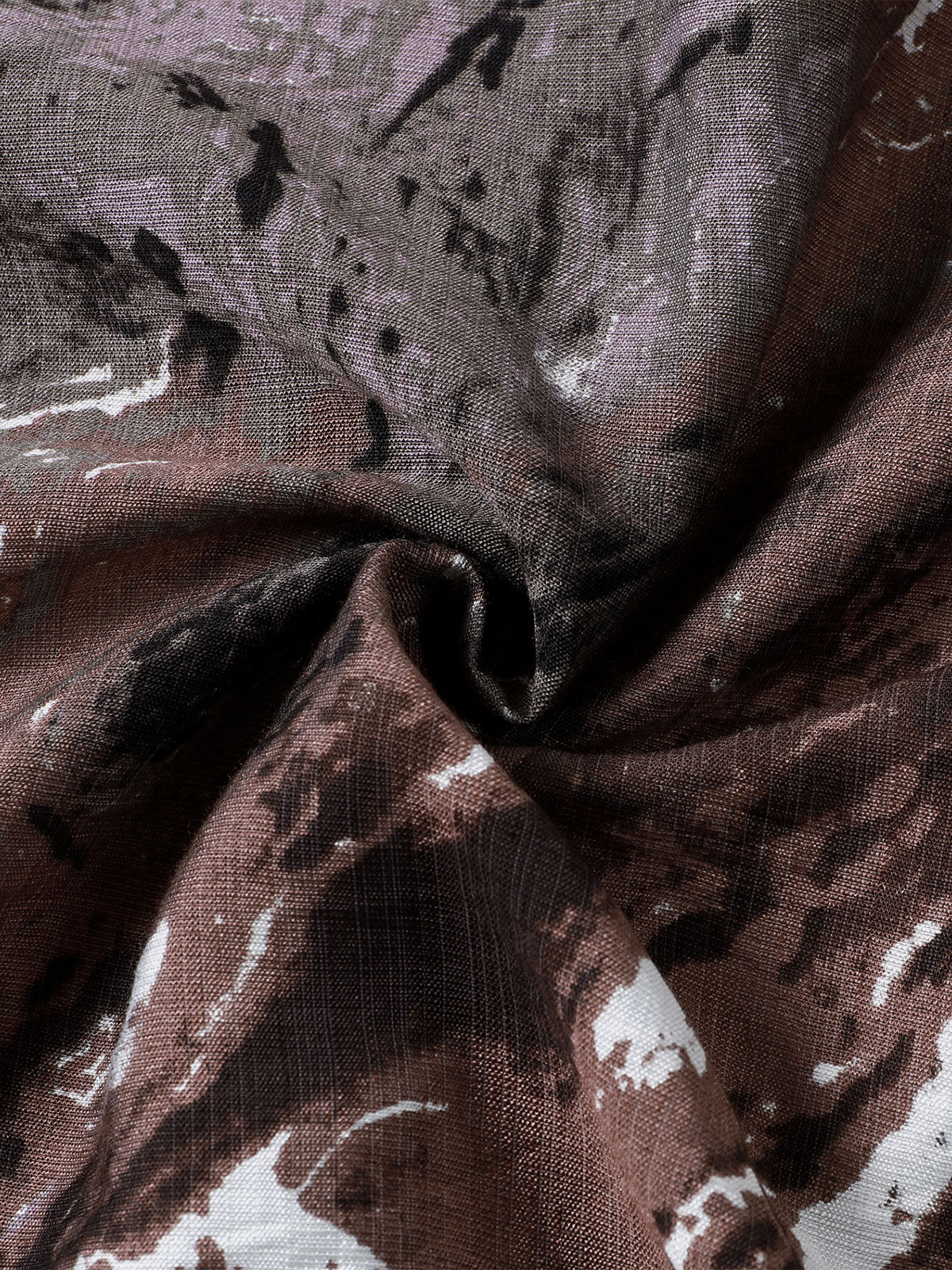 Brown Vacation Abstract Pattern Short Sleeve Shirt