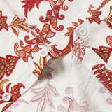 Short Sleeve Flowers and Paisley Holiday Pattern Button-Up Shirt