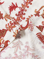Short Sleeve Flowers and Paisley Holiday Pattern Button-Up Shirt