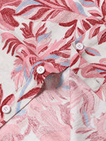 Pink Hawaiian Tropical Floral Short Sleeve Shirt