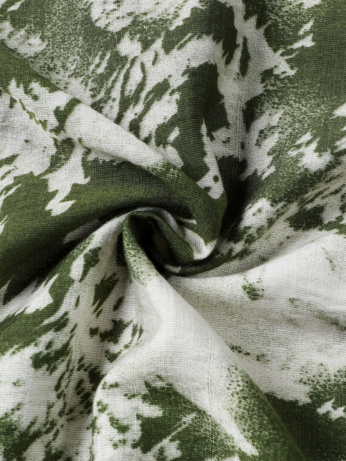Button-Up Short Sleeve Abstract Botanical Pattern Shirt