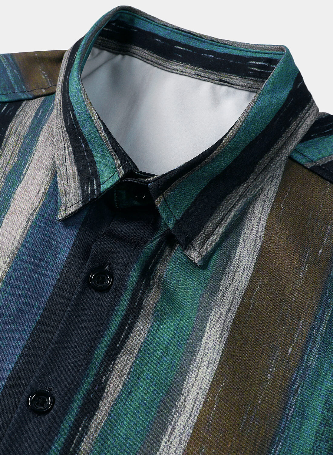Summer Striped Print Short Sleeve Shirt