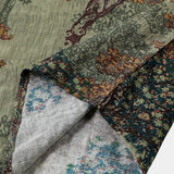 Green Vintage Relaxed Forest Print Short Sleeve Shirt