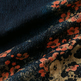 Navy Abstract Floral Print Casual Short Sleeve Shirt