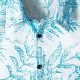 Blue Aloha Hawaiian Casual Shirt with Tropical Print