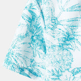 Blue Aloha Hawaiian Casual Shirt with Tropical Print